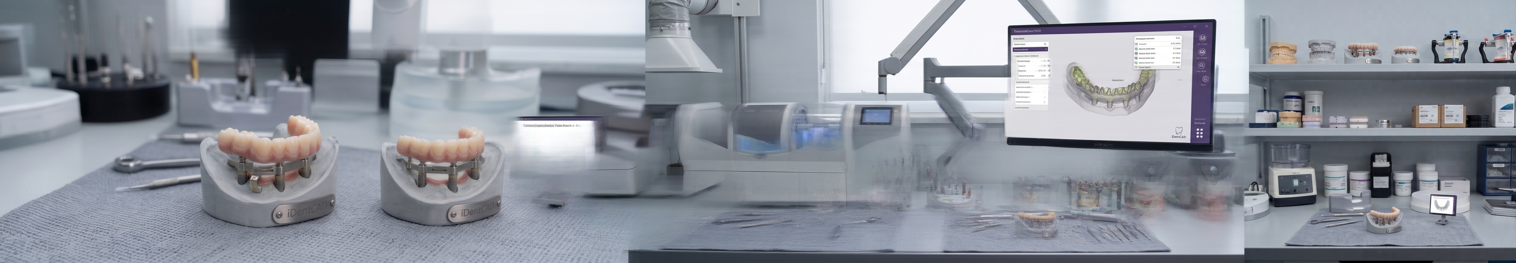 High-precision All-on-X titanium bar design in Exocad showing stress-optimized geometry